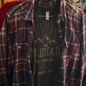 Xxl flannel and tee